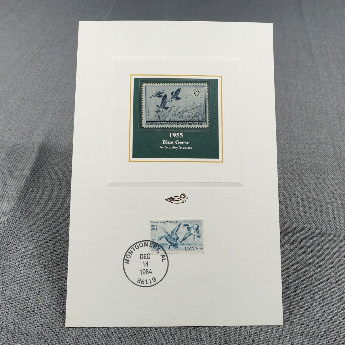 RW22 Federal Duck Stamp 1955 Blue Geese Stanley Stearns $2