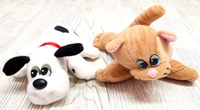 Vintage TONKA 1980's Pound Puppies 1 Dog And 1 Cat PAIR