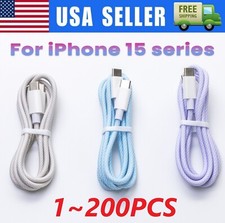 For iPhone 15 Pro Max USB-C to USB-C Cable Fast Charger lot Type C Charging Cord