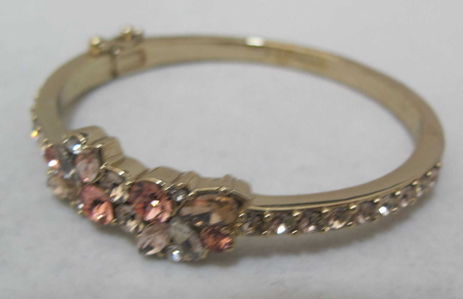 GIVENCHY Pink & Clear Multi-Shape Crystals Gold T… - image 10