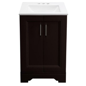 Glacier Bay Bath Vanity In Carob W Cultured Marble Vanity Top Sink
