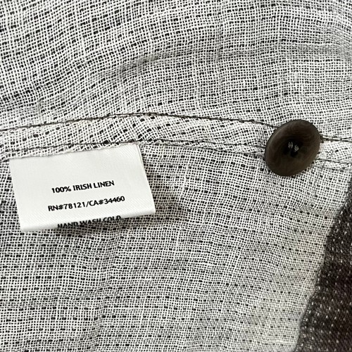 Eileen Fisher Irish Linen Long Jacket Size XS Gray Lagenlook Goblincore Forest - Picture 12 of 13