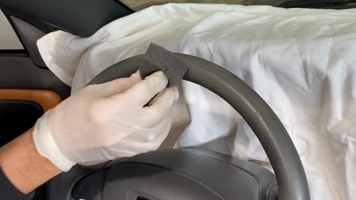 Mycolourcare Kit Ritocco Volante Pelle NERO rinnovo colorazione vernice ecopelle - Video 1 van 1