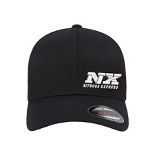 Nitrous Express Logo Embroidered Flexfit Hat Flat and Curved