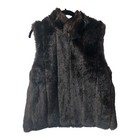 Faux Fur  Women’s Brown Reversible High Neck Full Zip Vest Large Pit To Pit 21”
