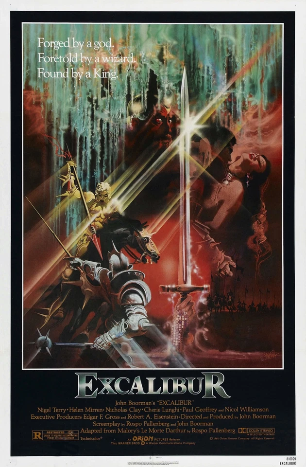 Excalibur 1981 Fantasy / Drama Movie POSTER
