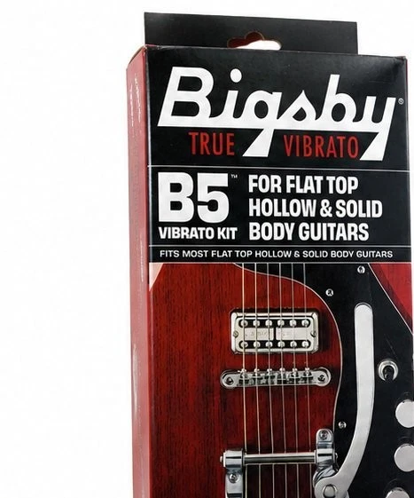 Bigsby B5 Trémolo Vibrato Cordal Aluminio Pulido Tapas Planas EE. UU. Caja Abierta