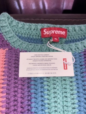 Supreme Hand Crocheted Sweater (XL) Unisex Multicolor Brand New Supreme Hand Crocheted Sweater (XL) Unisex Multicolor Brand New