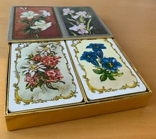 CONGRESS - Boxed Pair of FLORAL Playing Cards