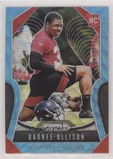 2019 Panini Prizm Rookies Blue Wave Prizm 53/199 Qadree Ollison #375 ni4