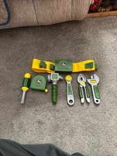 Tomy John Deere Deluxe Kids Talking Toolbelt 7 Piece Tool Set