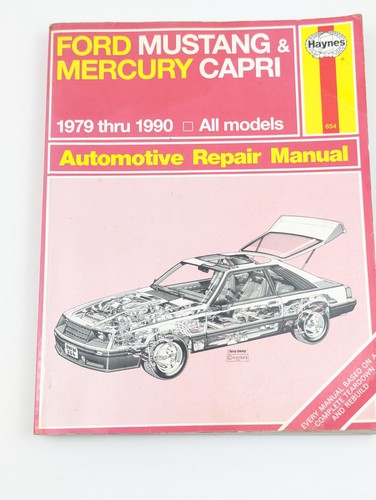 Haynes Repair Manual Ford Mustang & Mercury Capri 1979-1990 Automotive Book - Picture 2 of 9