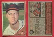 1962 Topps Baseball ~~~ DICK HALL ~~~ No. 189 ~~~ FREE S/H