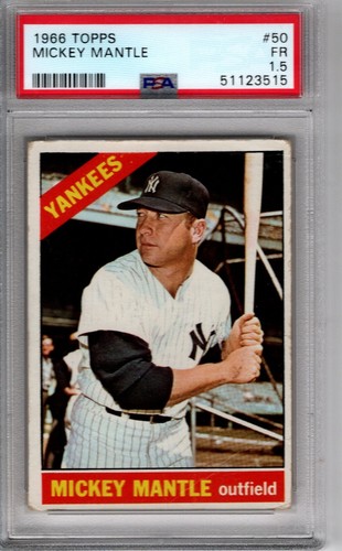 1966 Topps  Mickey Mantle  #50   PSA 1.5