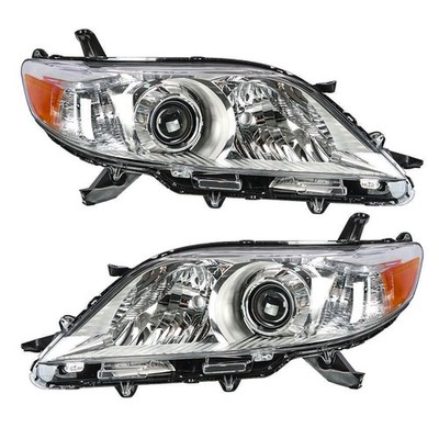Silscvtt Left+Right Headlights For Toyota Sienna Van 2011-2020 Halogen Headlamps