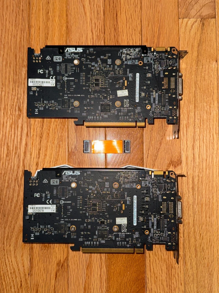 x2 Used ASUS GTX 950 OC SLI (2GB GDDR5) with SLI Bridge - Image 2 of 2