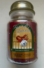 YANKEE CANDLE FIRST GiFT OF CHRISTMAS 22 oz. LGE JAR POLAR EXPRESS HOLIDAY SCENT