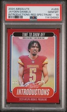2024 Absolute Jayden Daniels Introductions RED SPECTRUM /150 RC PSA 10 *POP 8*