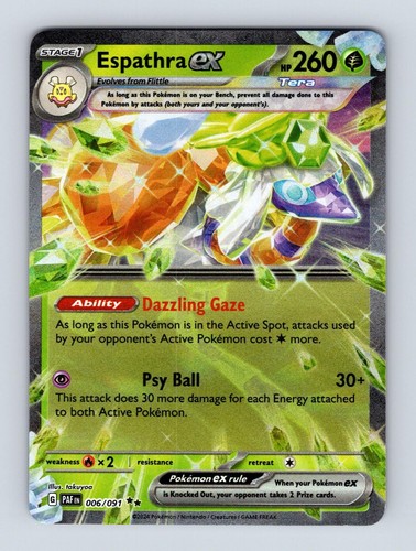 Espathra ex 6 - SV: Paldean Fates Pokemon 2024