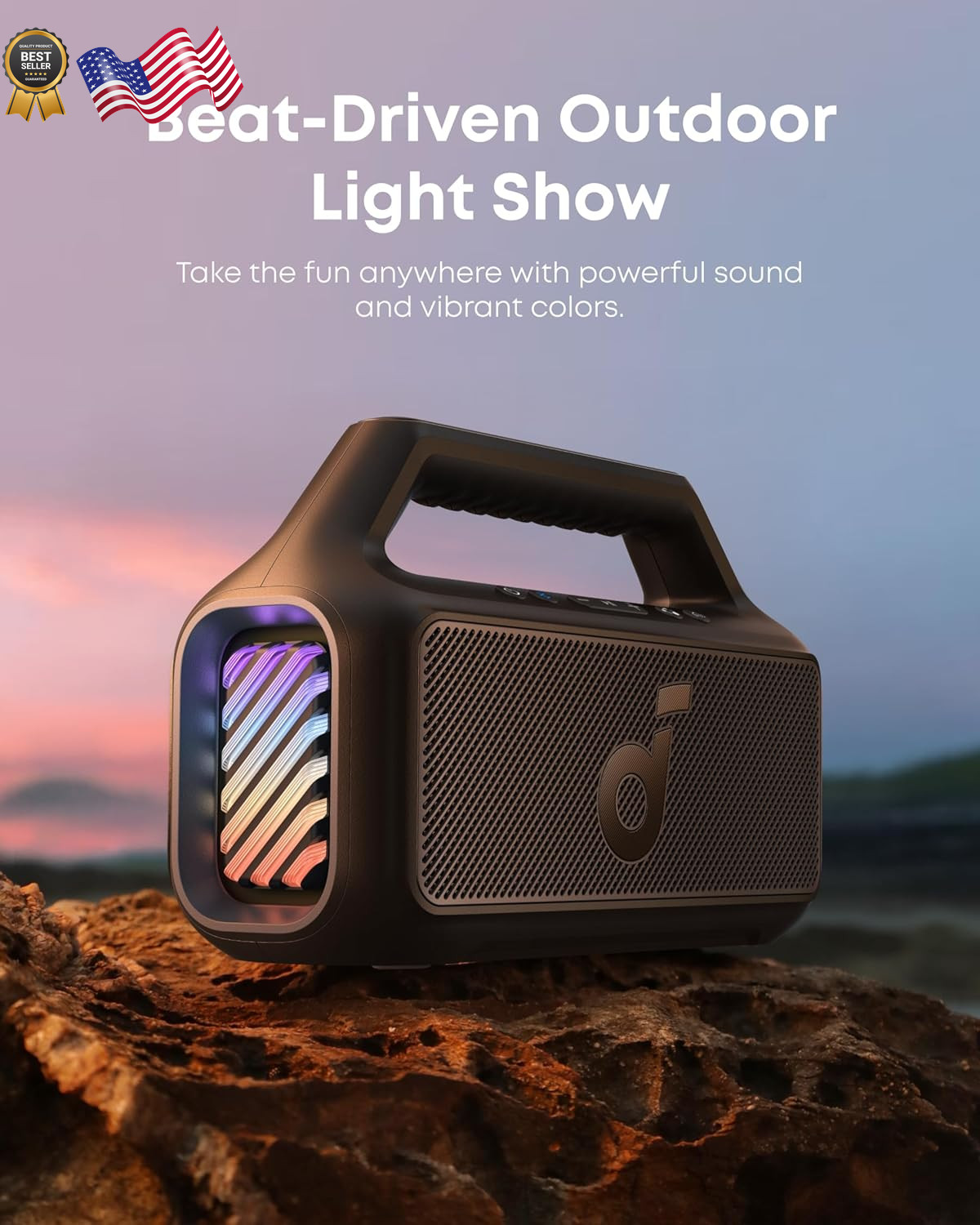 Soundcore Boom 2 By Anker Outdoor Bluetooth Speaker 80W IPX7 Subwoofer Power Ban