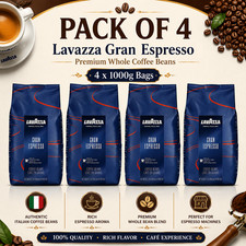 4 x Lavazza Coffee Gran Espresso, Whole Beans, 1000g- Pack of 4 16.25 per kilo