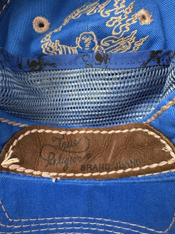 Sombrero True Religion RARO De Colección Años 2000 Bordado Envejecido Colorido Logo Budda Foto 4 de 4
