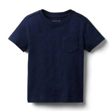NWT JANIE AND JACK Navy SLUB POCKET TEE SZ 16
