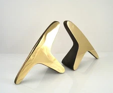 Workshop Carl AUBOCK BOOKENDS "T" Brass Hagenauer era Vienna Austria