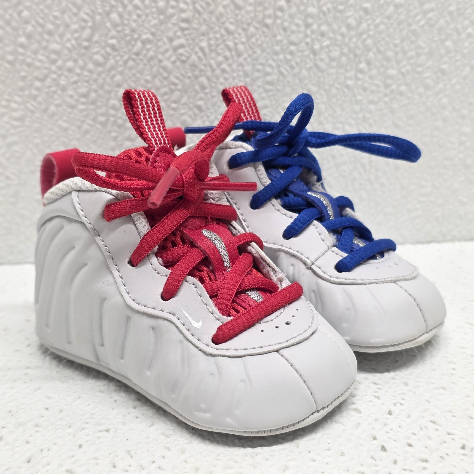 PONY Nike Lil' Posite One Crib Bootie USA MOON MAN 2C polvere di fotoni argento metallizzato