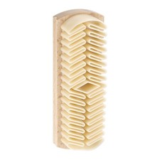 Shoe Cleaning Brush 5"x2" Beech Wood Rubber Boot Polish Brushes, Beige