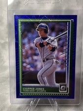 2025 Donruss Optic Baseball Chipper Jones #92 Blue Lazer Velocity Atlanta Braves