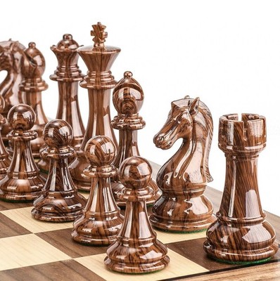 AMEROUS hochpolymer gewichtete Schachfiguren - zusätzliche Königinnen - 4,25 Zoll König