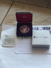 1985 CANADA UK Queen Elizabeth II National Parks MOOSE  SILVER Dollar Box,Case