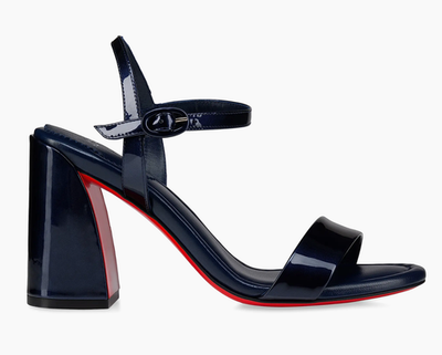 Christian Louboutin Miss Jane Sandal 85 Zaffiro Blue Ankle Strap