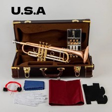High quality 190S-37 Anniversary Silver Pipe Flat Instrument Brass Trumpet