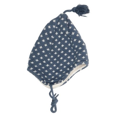 Finkid, Bommelmütze, Größe: 50, Baumwolle, Blau/Weiß, Unisex (Kinder) #ujU