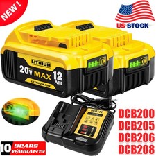 Pack For DeWalt 20Volt Max XR 8.0AH Lithium Battery DCB206 DCB205 DCB200/Charger