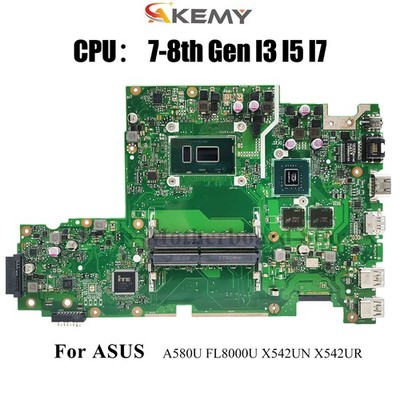 X542UQR Motherboard For ASUS A580U X542U FL8000U X542URR X542UN Mainboard W/CPU
