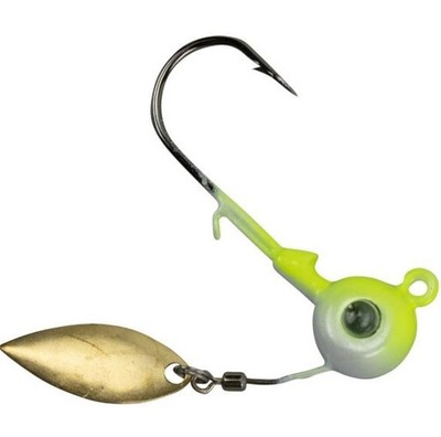 Kalin's Google Eye Spinner Jig 1/4 oz - Chartreuse Shad - 2 per pack