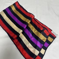 Vintage Echo 100 Silk Scarf Mod 60s/70s Long Striped Bold Japan 44  x8  