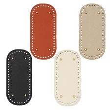 4 Pcs Crochet Bag Bottom Oval Purse Craft Base Cushion with Holes