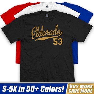 53 Eldorado Jersey T-Shirt | 1953 Classic Lowrider Sports Car Script Tee Shirt