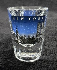 New York Skyline At Night shot glass kind of heavy