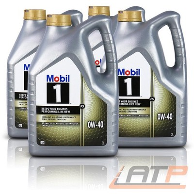4x MOBIL 1  5L LITER FS 0W-40 MOTOR-ÖL MOTORENÖL