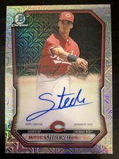 2026 Bowman Baseball Mega Box Chrome Mojo Steele Hall On Card Auto BMA-SHA Reds