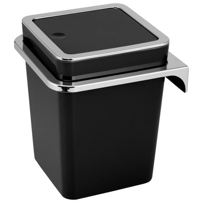 bremermann Kosmetikeimer SAVONA inkl. Wandhalterung 6 Liter schwarz, quadratisch