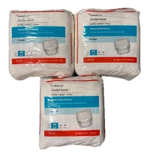 Lot of 3 Cardinal Health Sure Care Plus Underwear 14 Count XL  Heavy Absorbency 