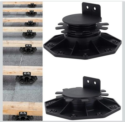 4 Pack Adjustable Deck Support Pedestal Kit, Deck Foundation Base, Height Adjus