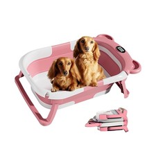 Collapsible Dog Bathtub with Thermometer, Suitable for Dogs and Cat... Fast Ship