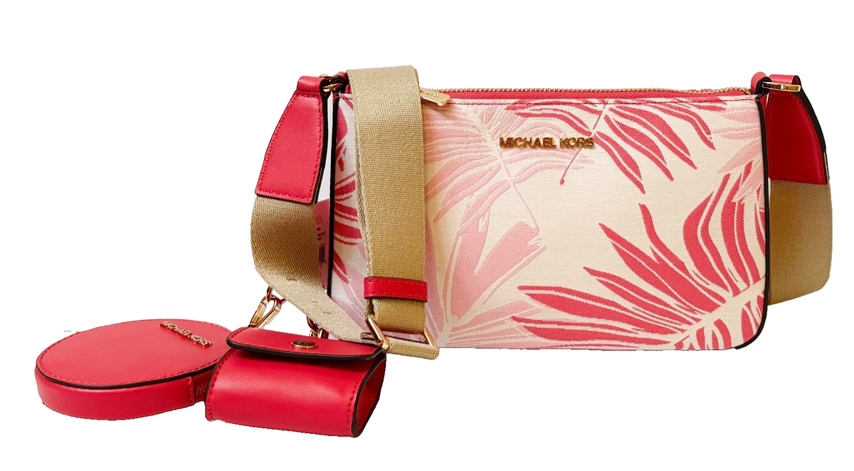 MICHAEL KORS JET SET TRAVEL SM CROSSBODY BAG TECH ATTACHED